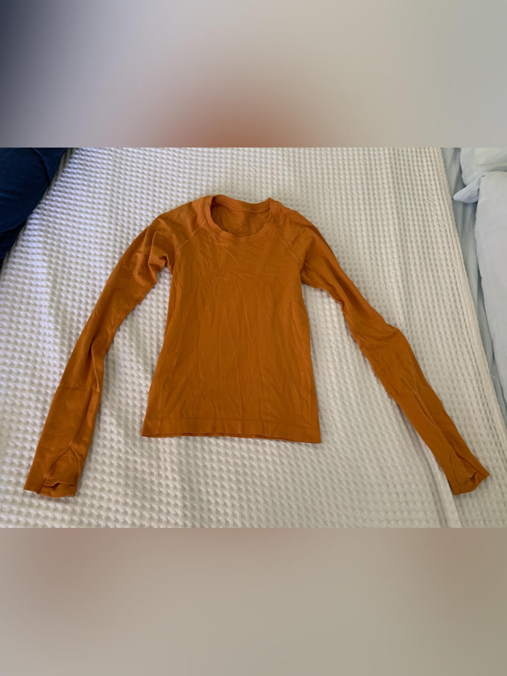 lululemon athletica Women's Long Sleeve Swiftly Top - Rust Orange size 2